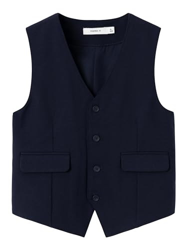 NAME IT Jungen NKMRIRAMEL WAISTCOAST RR Anzugweste, Dark Sapphire, 140 cm von NAME IT