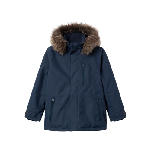 NAME IT Jungen NKMSNOW10 SKI Jacket SOLID FO NOOS Schneejacke, Dark Sapphire, 140 von NAME IT