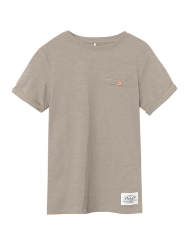 NAME IT Jungen NKMVINCENT SS TOP F NOOS T-Shirt, Pure Cashmere, 146/152 cm von NAME IT
