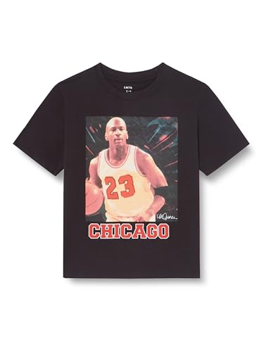 NAME IT Jungen NLMFOREST SIDMAURER SS L TOP Box Sky T-Shirt, Black/Detail:Front + Back Print, 158/164 cm von NAME IT