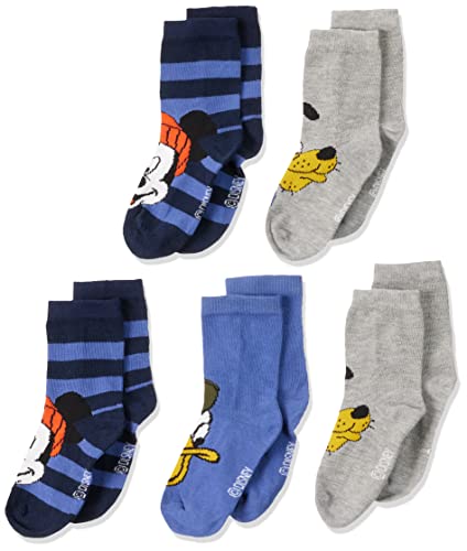 Name It Jungen NMMAHILI Mickey WDI Socken, Nouvean Navy/Pack:5PK 2xNOUVEAN Navy+2xD.SAP+1xGREY.M, 28/30 von NAME IT