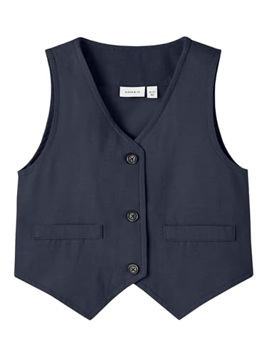 NAME IT Jungen NMMFAHER Waistcoat Anzugweste, Dark Sapphire, 104 von NAME IT