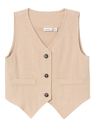 NAME IT Jungen NMMFAHER Waistcoat Anzugweste, Humus, 104 von NAME IT