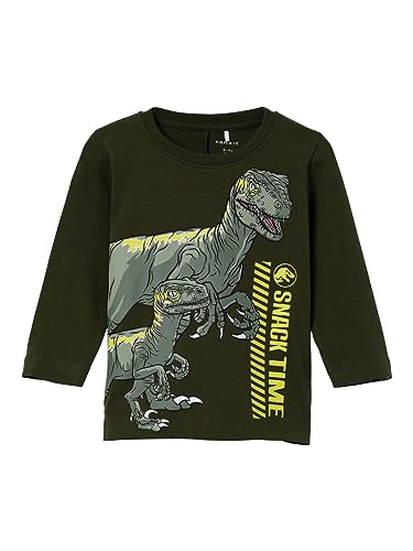 NAME IT Jungen NMMJOSKO Jurassic LS TOP VDE Langarmshirt, Rifle Green, 92 von NAME IT