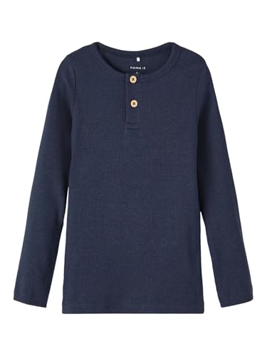 NAME IT Jungen Langarm Shirt Nmmkab Ls Top Noos, Dark Sapphire, 116 von NAME IT