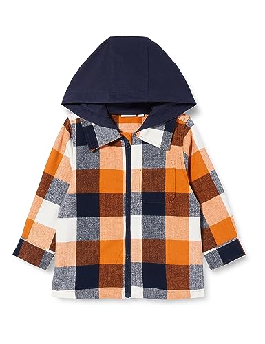 NAME IT Jungen NMMLANE LS Overshirt WH Langarmshirt, Autumn Maple, 92 von NAME IT