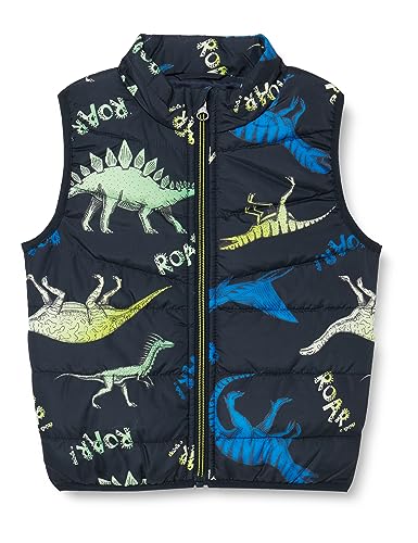 NAME IT Jungen NMMMYLANE Vest Dino Roar Weste, Dark Sapphire, 92 von NAME IT