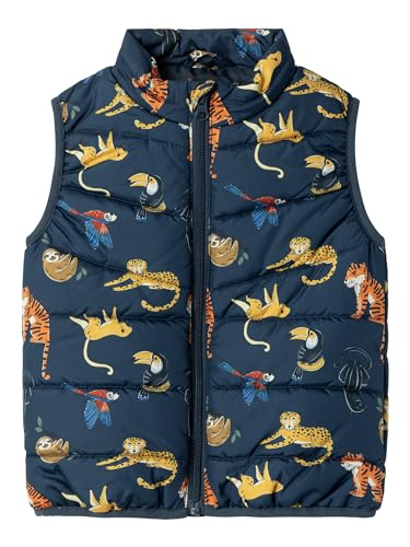 NAME IT Jungen NMMMYLANE Vest Mix Animals Steppweste, Big Dipper, 110 von NAME IT