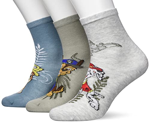 NAME IT Jungen NMMMYLIUS PAWPATROL 3PK CPLG Socken, Smoke Blue/Pack:3p Smoke Blue+lig. Grey Mel+Dried s, 19W / 21L(25/27 EU) von NAME IT