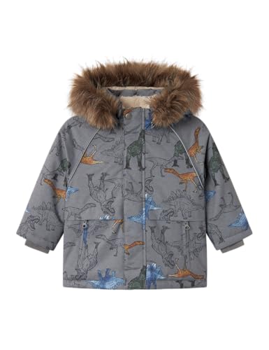 NAME IT Jungen NMMSNOW05 Jacket AOP FO NOOS Kurzjacke, Mockingbird/AOP:Dinosaur, 80 von NAME IT