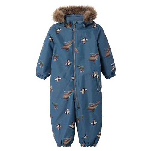 NAME IT Jungen NMMSNOW10 Suit Alpin Animals FO Schneeanzug, Bering Sea, 104 von NAME IT