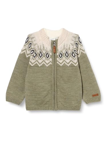 NAME IT Jungen NMMWRISS Wool LS Knit Card XXIII Strickjacke, Vetiver, 86 von NAME IT