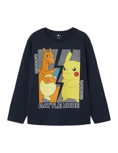 NAME IT Jungen Nkmamas Pokemon Nreg Top Box Noos Sky Langarmshirt, Dark Sapphire, 104 EU von NAME IT