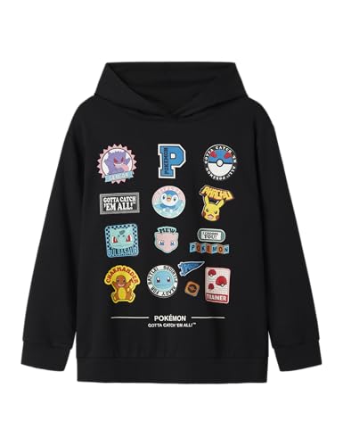 NAME IT Jungen Nkmjimmi Pokemon Nreg Sweat Wh Unb Sky, Schwarz, 122-128 EU von NAME IT