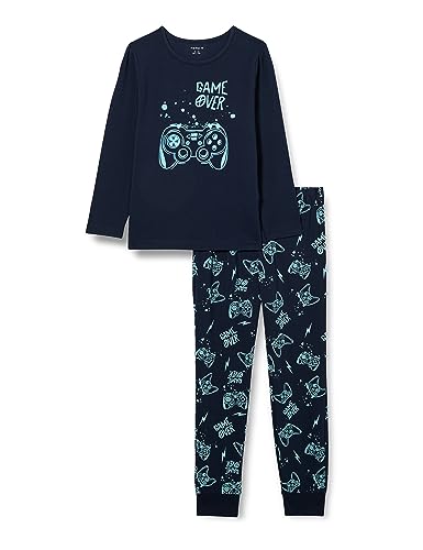 NAME IT Jungen Nkmkennert Ls Nightset, Dark Sapphire, 98-104 von NAME IT