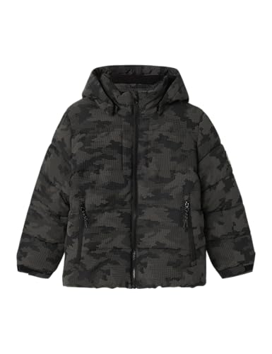 NAME IT Jungen Nkmmeter Puffer Jacket Ref1, Black, Numeric_158 von NAME IT