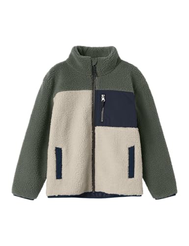 NAME IT Jungen Nkmmonico Teddy Jacket Block, Peyote, Numeric_140 von NAME IT