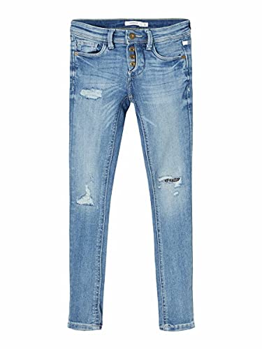 Name IT Jungen Nkmpete Dnmtartys 1453 Pant Bet Noos Jeans, Light Blue Denim, 134 von NAME IT