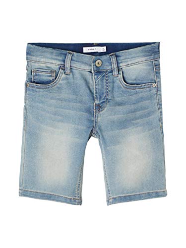 NAME IT Jungen Nkmtheo Xsl Dnm Sw L 5799-th Noos Jeans Shorts, Light Blue Denim, 140 EU von NAME IT