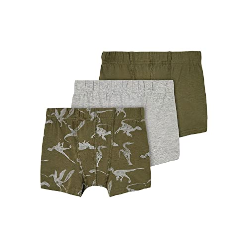 NAME IT Jungen Nkmtights 3p Olive Night Dino Noos Unterhose, Olive Night, 86 EU von NAME IT