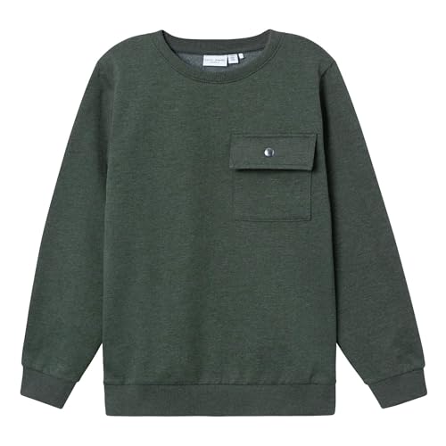 NAME IT Jungen Nkmvan Ls Sweat Bru O1, Rifle Green, 122 von NAME IT