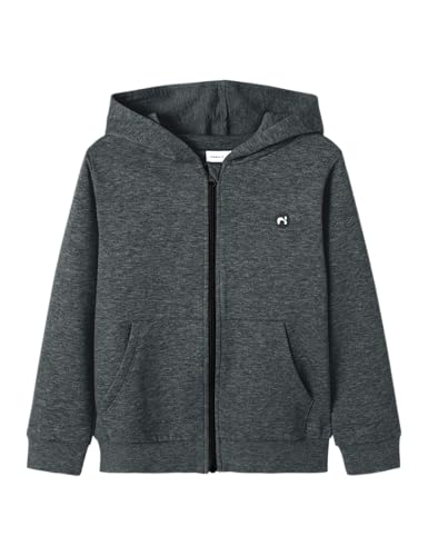 NAME IT Jungen Nkmvimo Ls Sweat Card Bru Noos, Dark Grey Melange, 158-164 EU von NAME IT