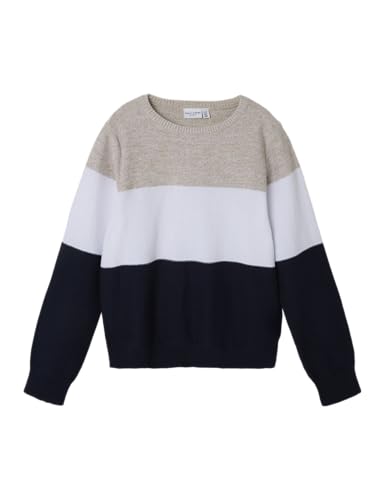 NAME IT Jungen Nkmvohan Ls Knit Strickpullover, Island Fossil, 122/128 cm von NAME IT