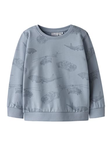 NAME IT Jungen Nmmvaron Ls AOP SWT Unb Noos, Dusty Blue, 104 von NAME IT