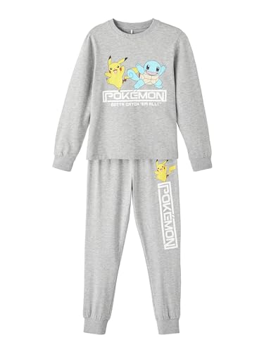 NAME IT Jungen Schlafanzug 2-teilig ?Pokémon? Print Grey Melange 152 von NAME IT