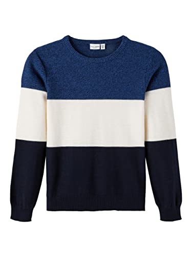 NAME IT Jungen Strickpullover Baumwolle nkmVOHAN (True Blue, 122/128 von NAME IT