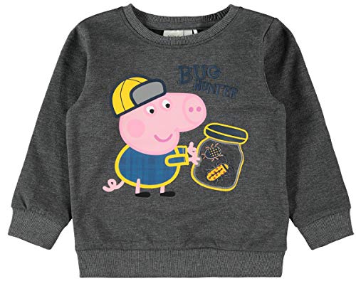 NAME IT Jungen Sweatshirt Schorsch Pig in grau 86 von NAME IT