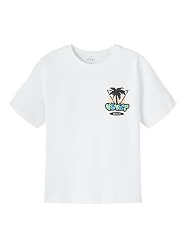 NAME IT Jungen T-Shirt Kurzarm nkmVELIX (Bright White -158/164) von NAME IT