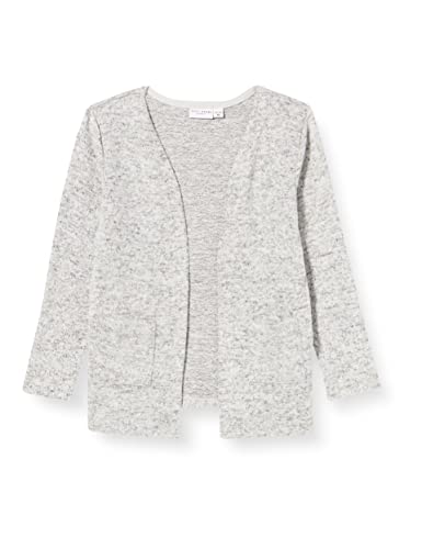 NAME IT KIDS Mädchen NKFVICTI LS Knit Card NOOS Strickjacke, Grey Melange, 158-164 von NAME IT
