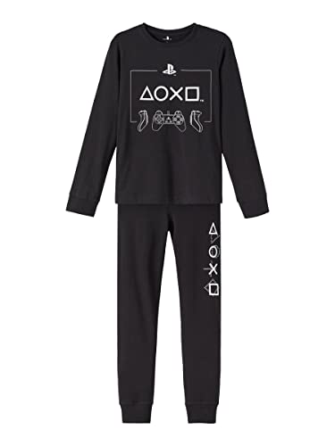 NAME IT KIDS Mädchen NKMPLAYSTATION OLIN NIGHTSET BFU Pyjamaset, Black, 140 von NAME IT