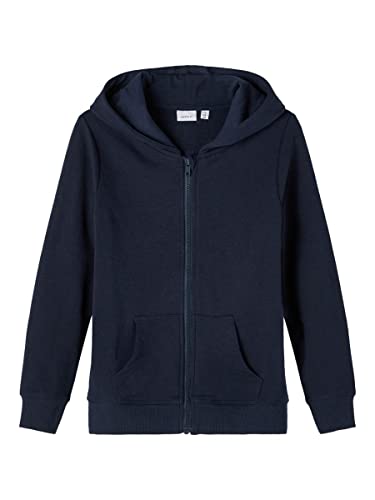 NAME IT Jungen NKMNESWEAT Card W Hood UNB NOOS Hoodie-Jacke, Dark Sapphire, 116 von NAME IT