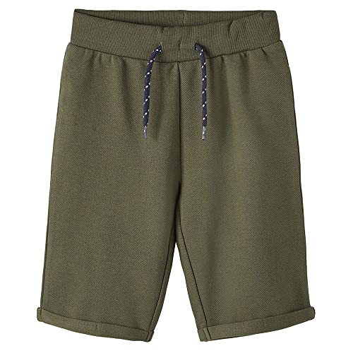 NAME IT Kids Jungen NKMVASSE SWE Long UNB D NOOS Shorts, Olive Night, 110 von NAME IT