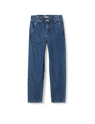 NAME IT KIDS Mädchen NKFROSE DNMATANGO 3576 HW Shaped Pant Jeans, Dark Blue Denim, 140 von NAME IT