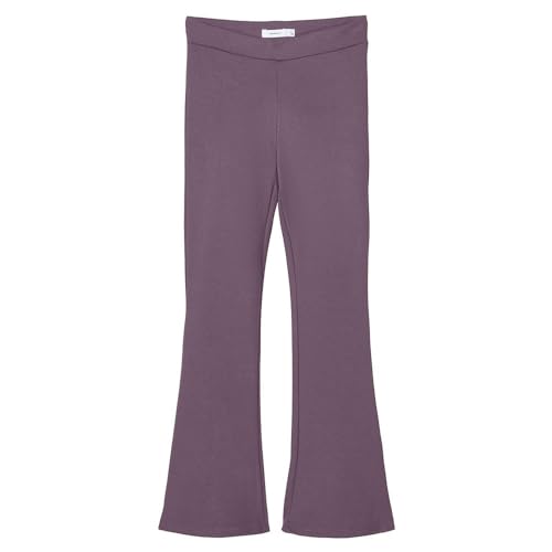 NAME IT Kinder Mädchen Bootcut Stretch Schlag Stoffhose Mid Waist Wide Leg mit Gummizug NKFFRIKKALI, Farben:Lila, Größe Kinder:92 von NAME IT