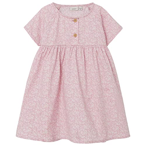 NAME IT Kinder-Mädchen Print-Kleid mit kurzen Ärmel NMFJEFINE SS Dress (92, Lilas) von NAME IT