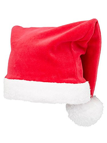 NAME IT Kinder Mütze Weihnachtsmütze Nikolaus Mütze Weihnachten rot mit Bommel 51 von NAME IT