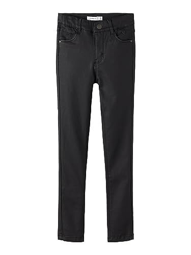 NAME IT M dchen Nkfpolly Dnmcoated 7676 Hw Pant Noos Jeans, Black Denim, 92 EU von NAME IT