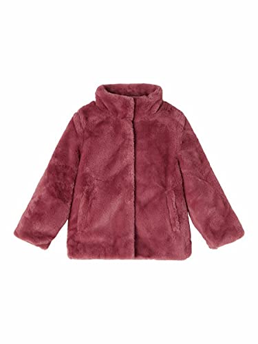 NAME IT MINI Mädchen NMFMALSI Faux FUR Jacket PB Camp Teddyjacke, Deco Rose, 92 von NAME IT