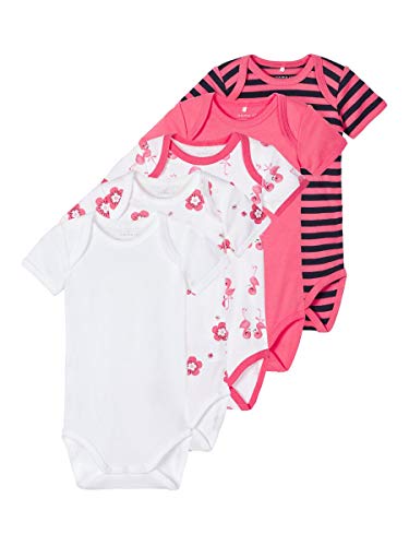 NAME IT Mädchen Babybodys im 5er-Pack kurzärmelig 56 von NAME IT