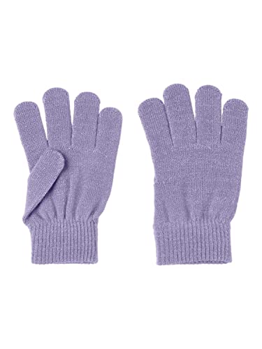 NAME IT Mädchen Glitzer Strick Handschuhe nkfMAGIC (7-9 Jahre, Lavender) von NAME IT