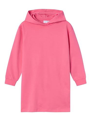 NAME IT Mädchen Kleid NKFVANITA LS Boxy SWE Dress WH BRU (DE/NL/SE/PL, Numerisch, 128, Regular, Camellia Rose) von NAME IT