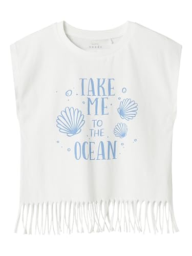NAME IT Mädchen Kurzarm Shirt Valone mit Fransen (146/152) von NAME IT