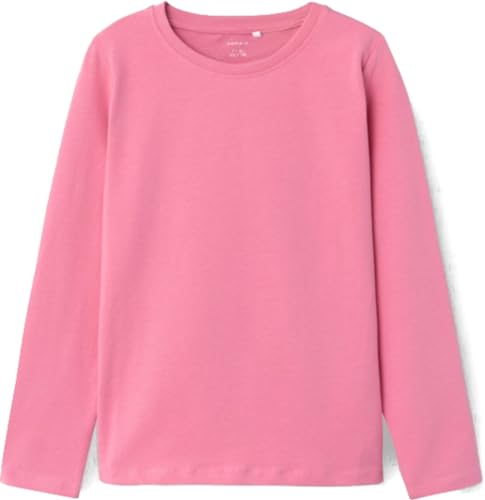 NAME IT Mädchen Langarmshirt einfarbig rosa (122-128) von NAME IT