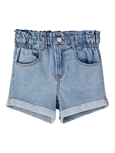NAME IT Mädchen Nkfbella Dnmtazza Hw Noos Jeans Shorts, Light Blue Denim, 152 EU von NAME IT