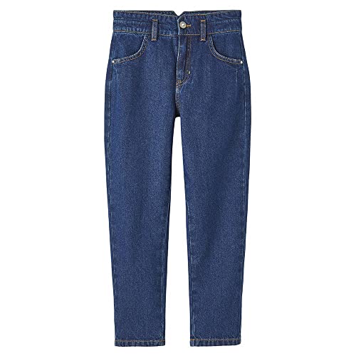 NAME IT Mädchen NKFBELLA HW MOM AN Jeans 1092-DO NOOS Jeanshose, Dark Blue Denim, 128 von NAME IT