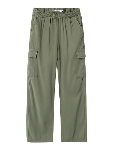 NAME IT Mädchen NKFBELLA ST TWI Cargo 8262-BU NOOS Hose, Deep Lichen Green, 128 von NAME IT